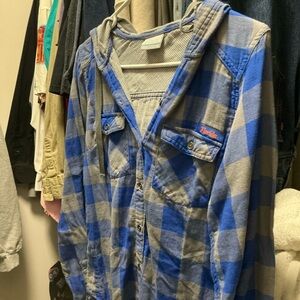 Florida Gators Columbia Blue and Gray Striped Shirt